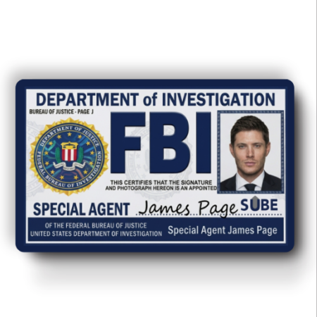 Supernatural — ID James Page — (cod JAMESPAGE 2609-01)
